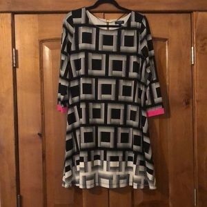Kaari Blue Black and White Dress